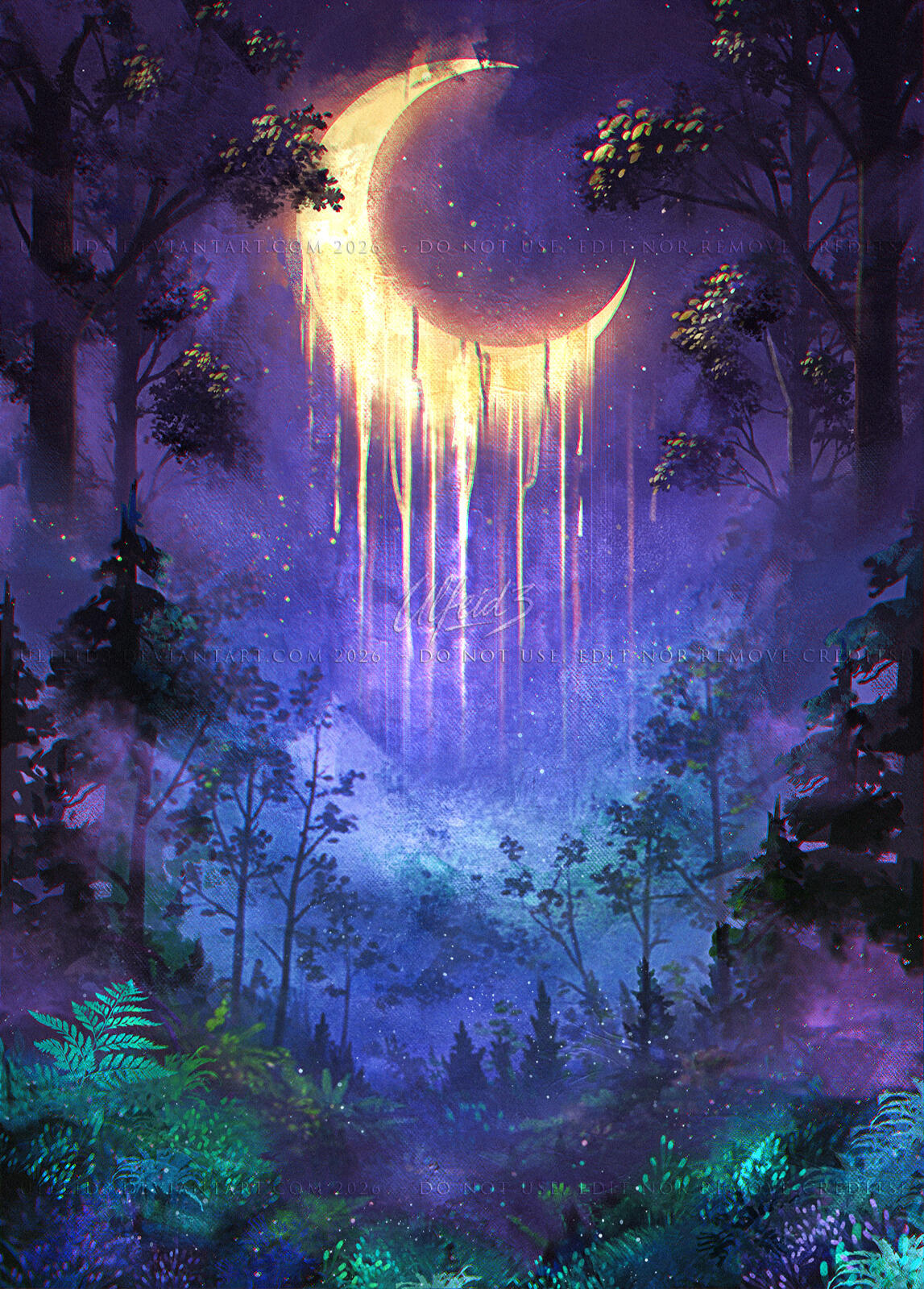 Melting moon digital painting by Ulfeid3 Melting moon digital painting by Ulfeid3