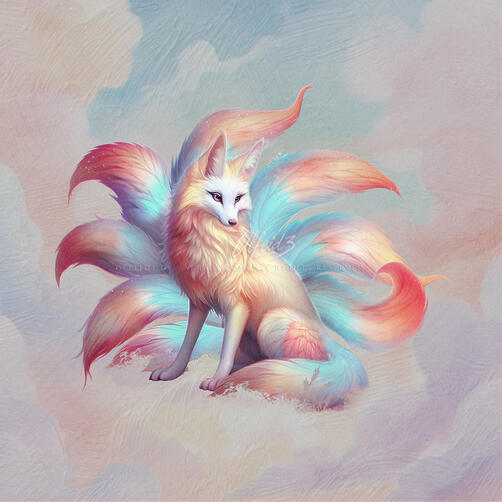 FULL RENDER - Fullbody Kitsune Fox by Ulfeid3