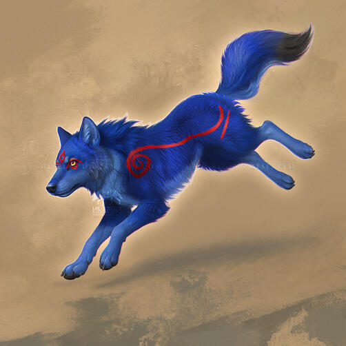 FULL RENDER - Fullbody Wolf by Ulfeid3