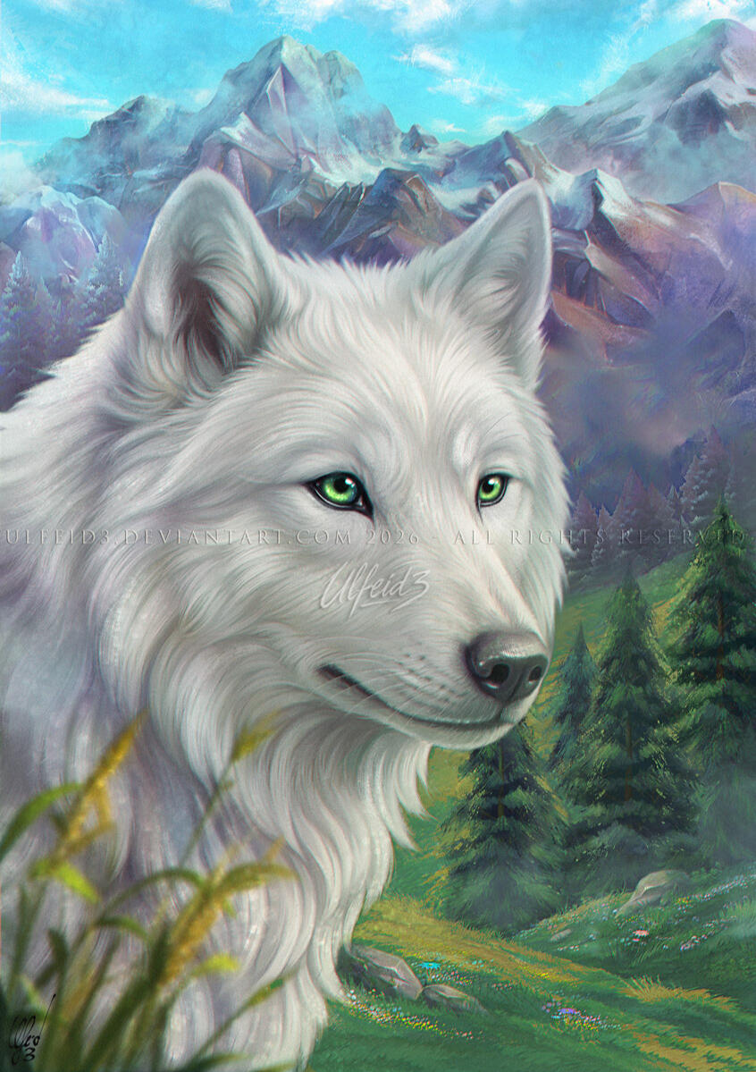 Casimir from "To Fray A Woven Thread - Wolf character portrait by Ulfeid3