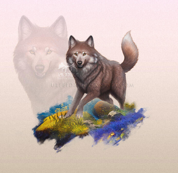Creature design - Wolf character digital painting splash art by Ulfeid3 Creature design - Wolf character digital painting splash art by Ulfeid3