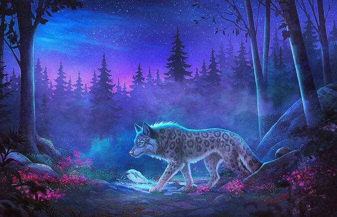 Digital art - Fantasy feral art by Ulfeid3