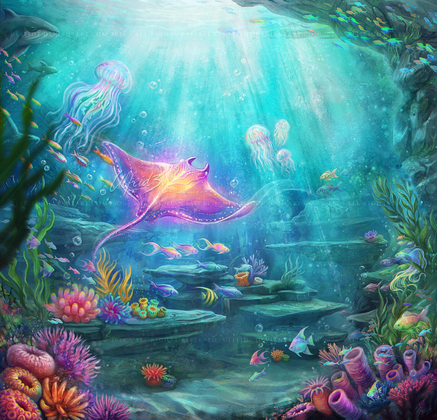 DETAILED FULL RENDER UNDERWATER CONCEPT ART
