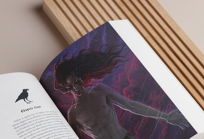 Book art - Chapter opener example with character art