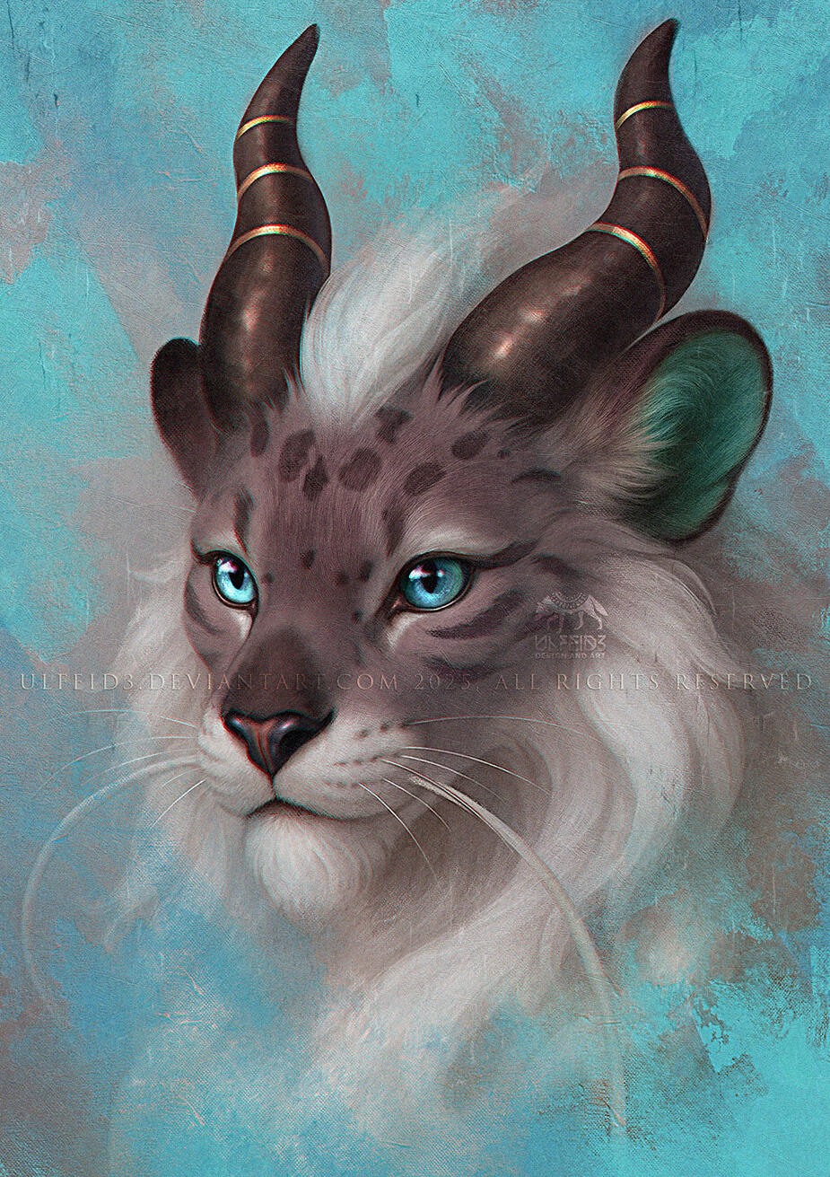 FULL RENDER ANIMAL PORTRAIT - Dragon-lynx creature by Ulfeid3 FULL RENDER ANIMAL PORTRAIT - Dragon-lynx creature by Ulfeid3