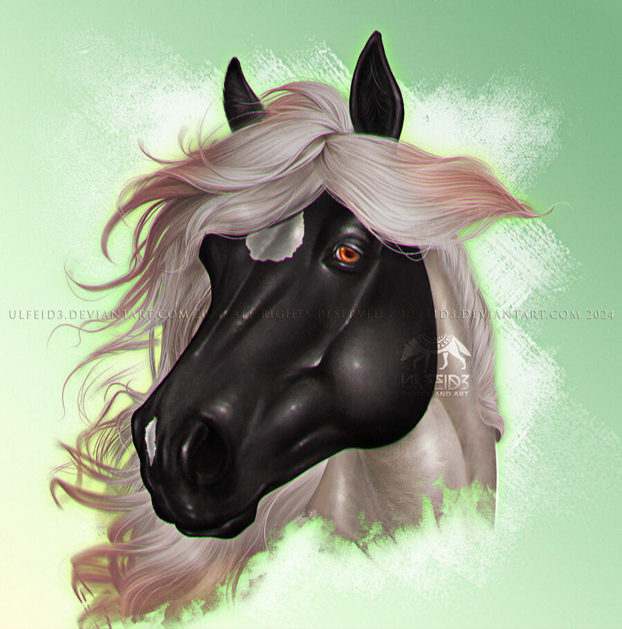 FULL RENDER ANIMAL PORTRAIT - Horse by Ulfeid3 FULL RENDER ANIMAL PORTRAIT - Horse by Ulfeid3