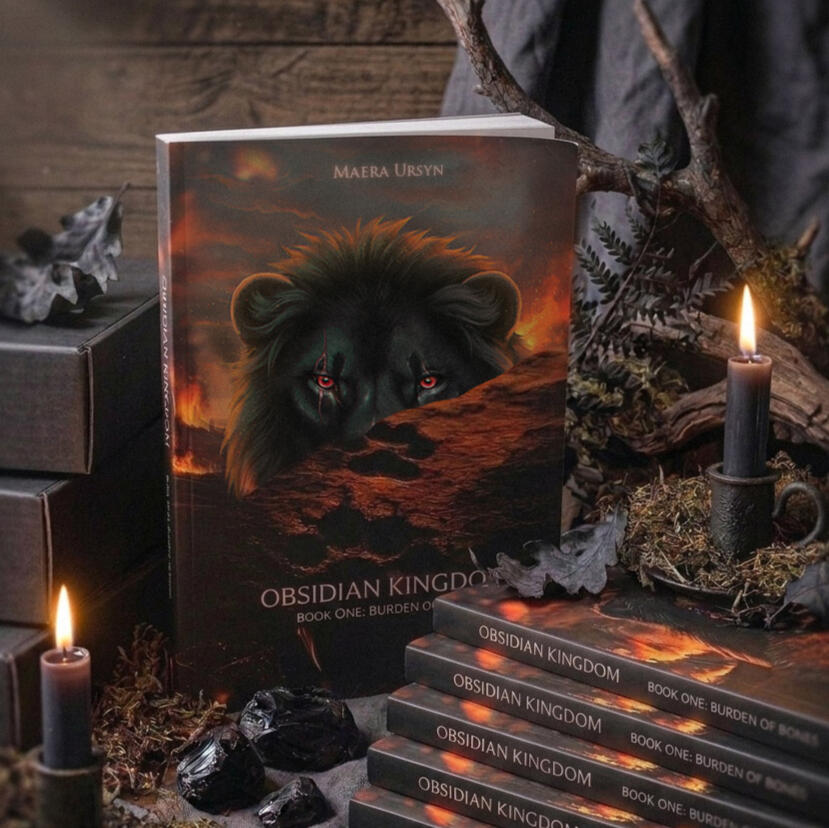 Obsidian Kingdom Book One: Burden of Bones front cover art by Ulfeid3
